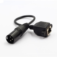 3PIN XLR to Internet XLR Male Cable to RJ45 Female with Panel Mount